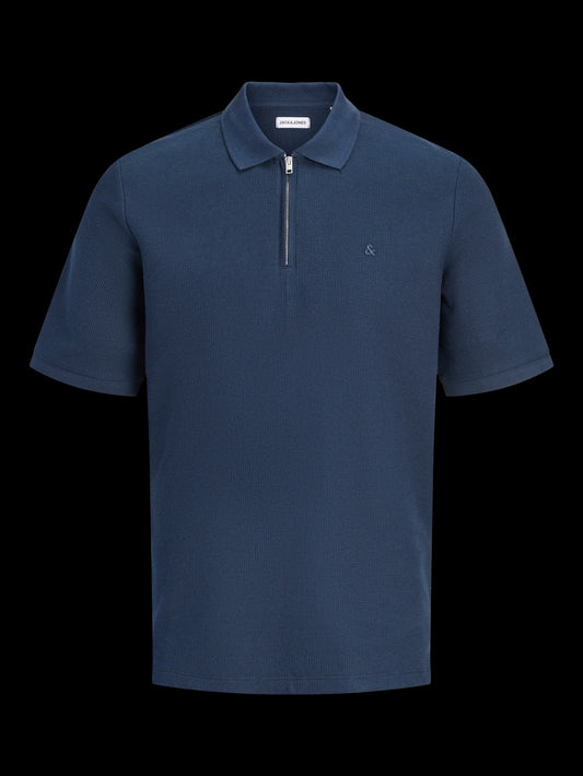 Austin Zip Polo Navy Blazer