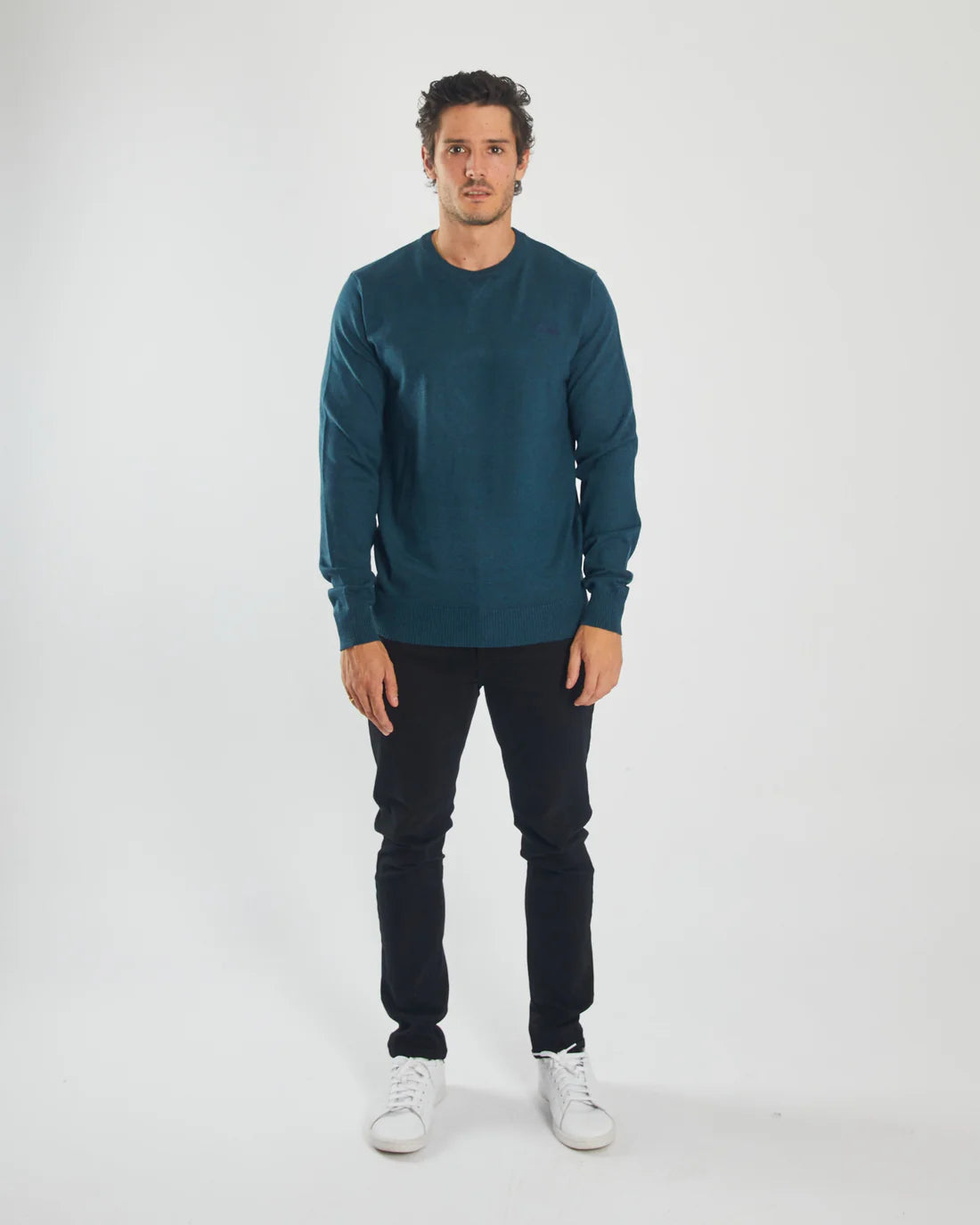 Dylan Round Neck Midnight Teal Marl