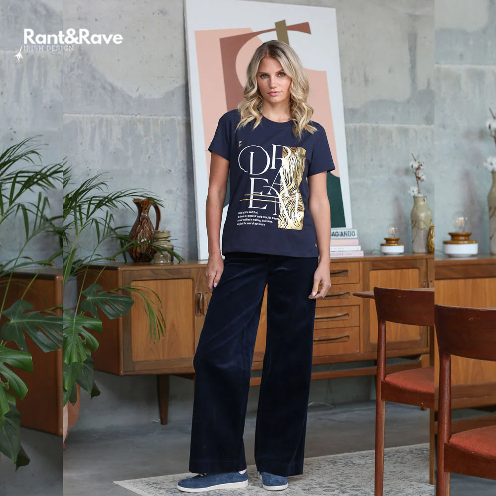 Rochelle Wide Leg Cord Navy