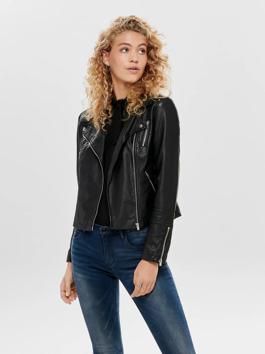 Onlgemma Faux Leather Jacket Black/Black