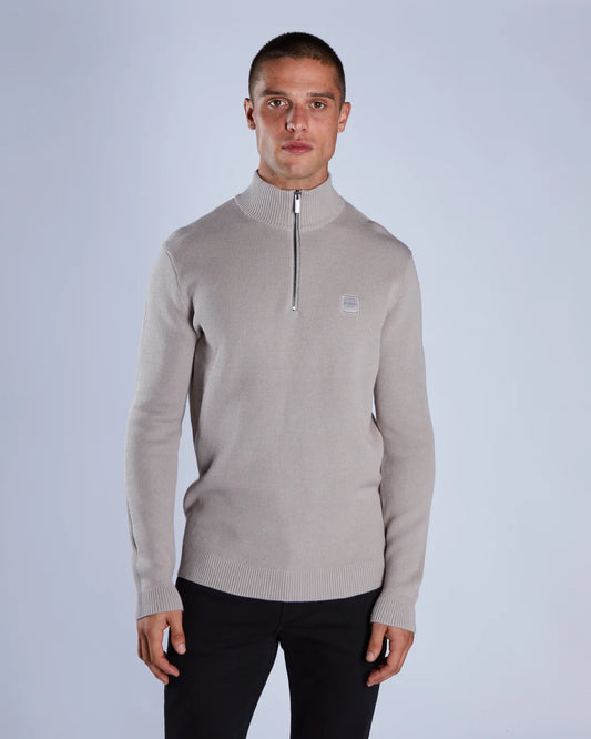 Twain Half Zip Grey Marl Beachcomber