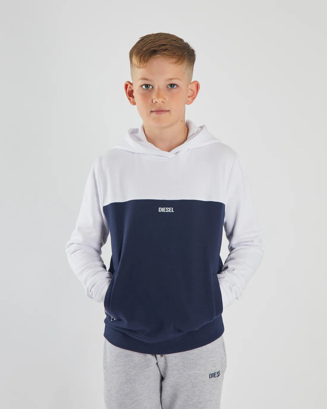 Adi Hood Boys White/Navy