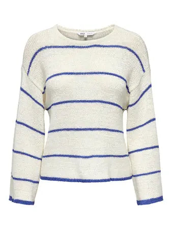 ONLGEENA 7/8 STRIPE O-NECK KNT