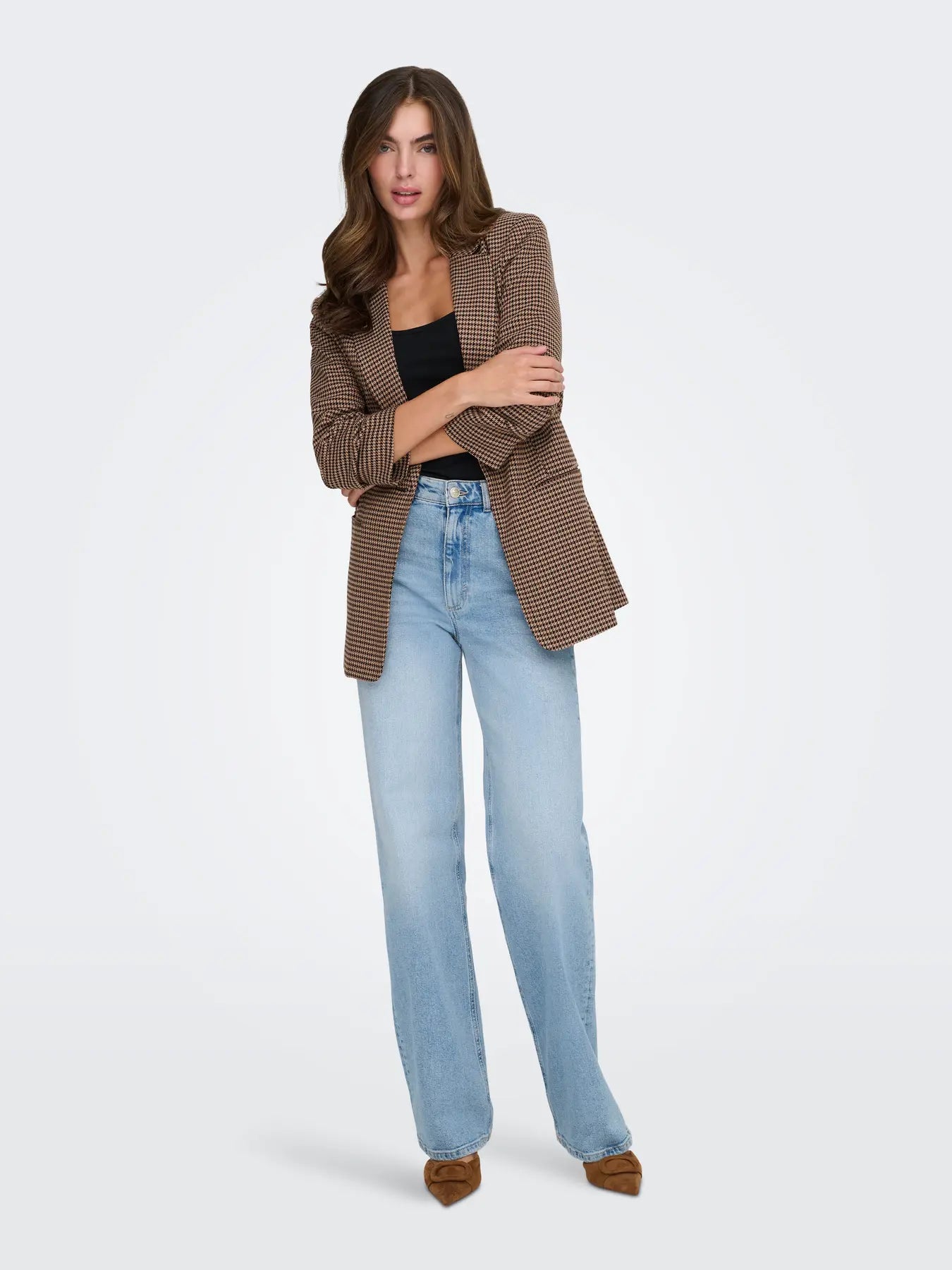 ONLLETTIE LIFE 3/4 CHECK BLAZER