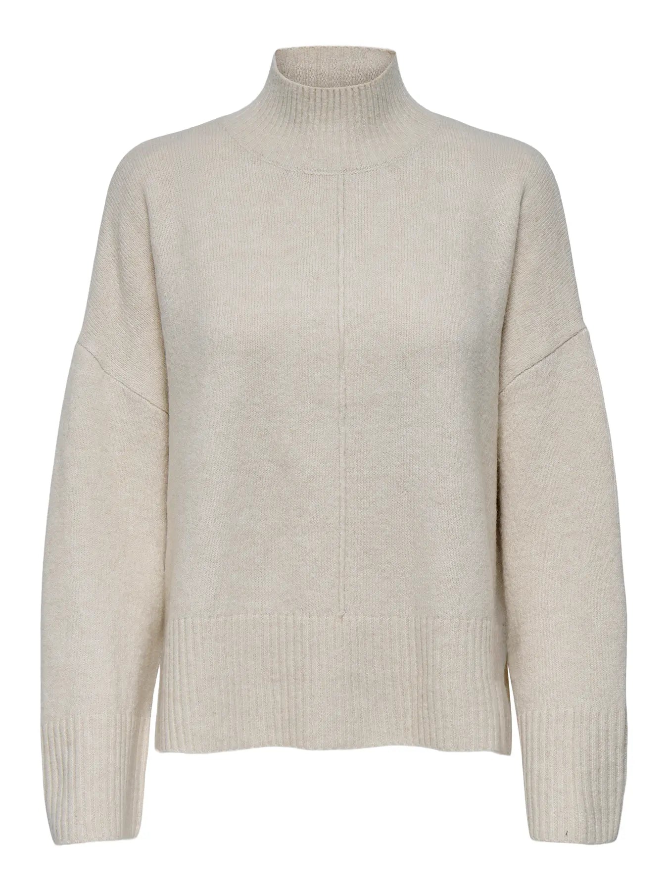 ONLWHITNEY LIFE LS HIGHNECK KNT Stone