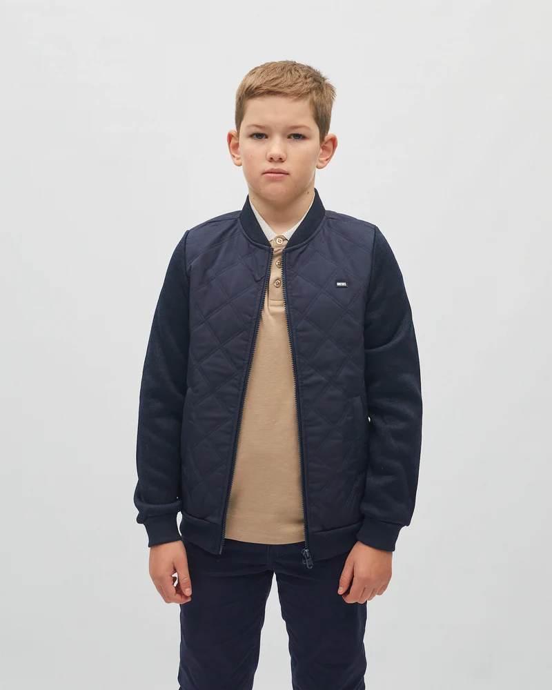 Charlie Hybrid Zip Navy Boys