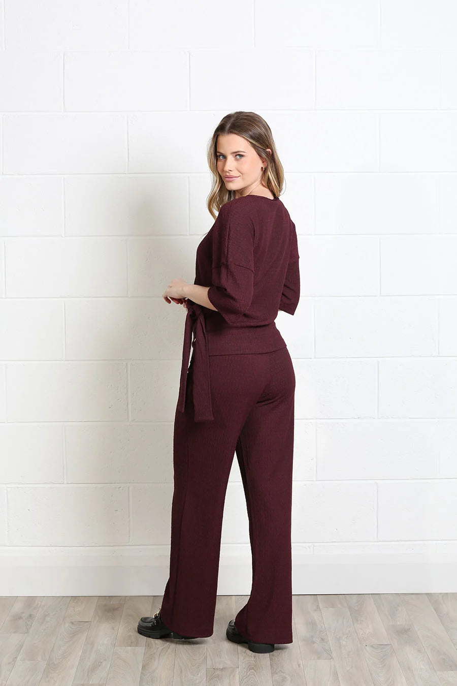 Freya Textured Co-Ord Chocolate Brown