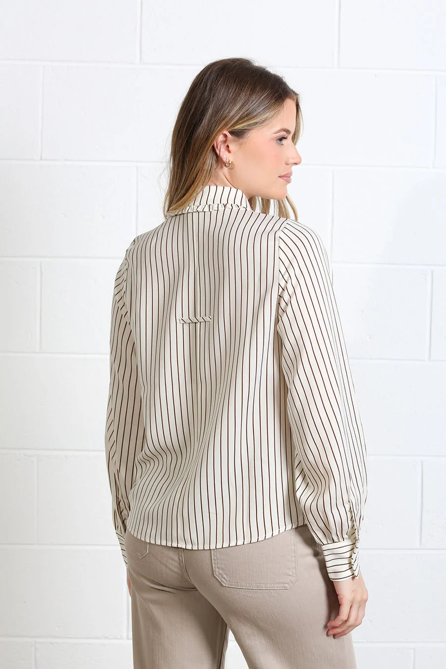 Stella Shirt Brown White
