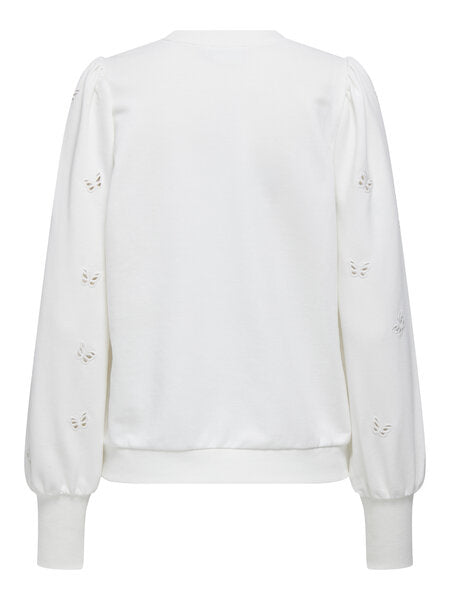 Femme L/S Puff Embroidery Cloud Dancer
