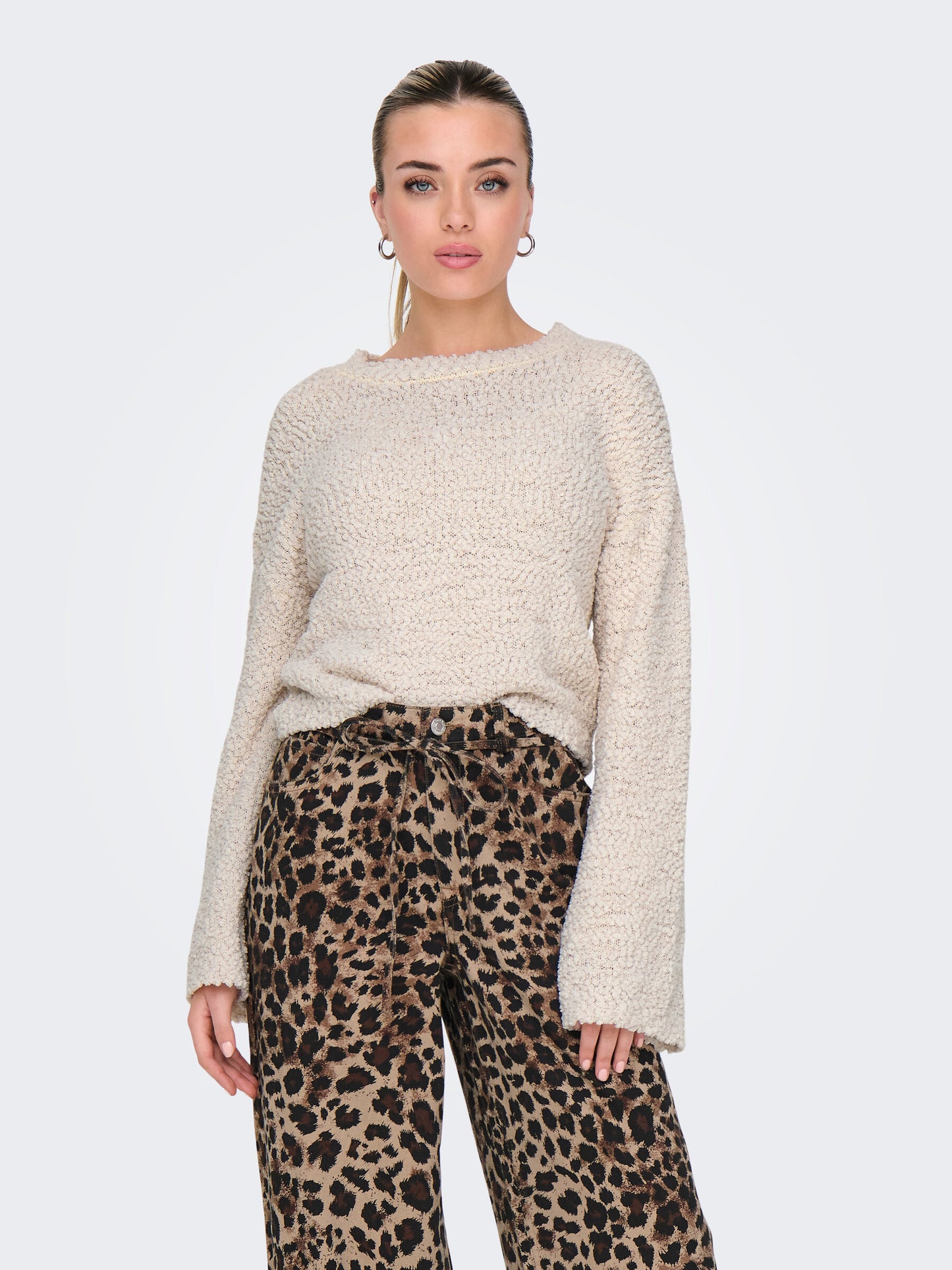GLORIA LS PUMICE STONE O-NECK KNT