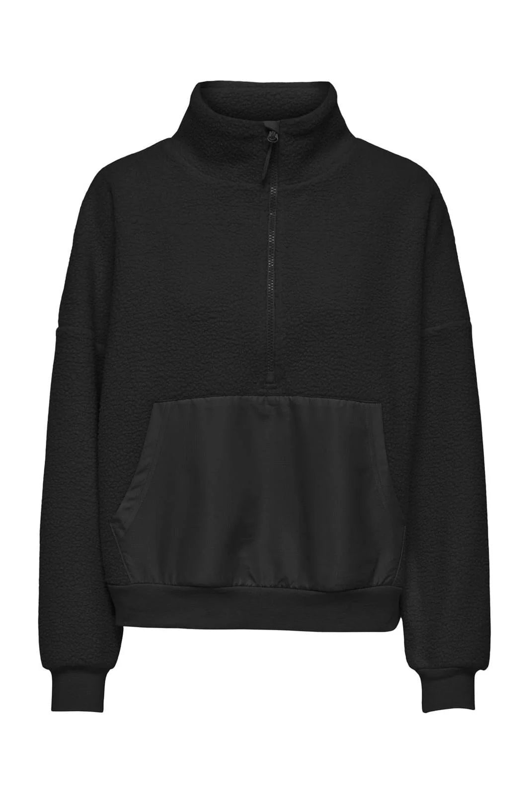 Lia Half Zip Teddy Black