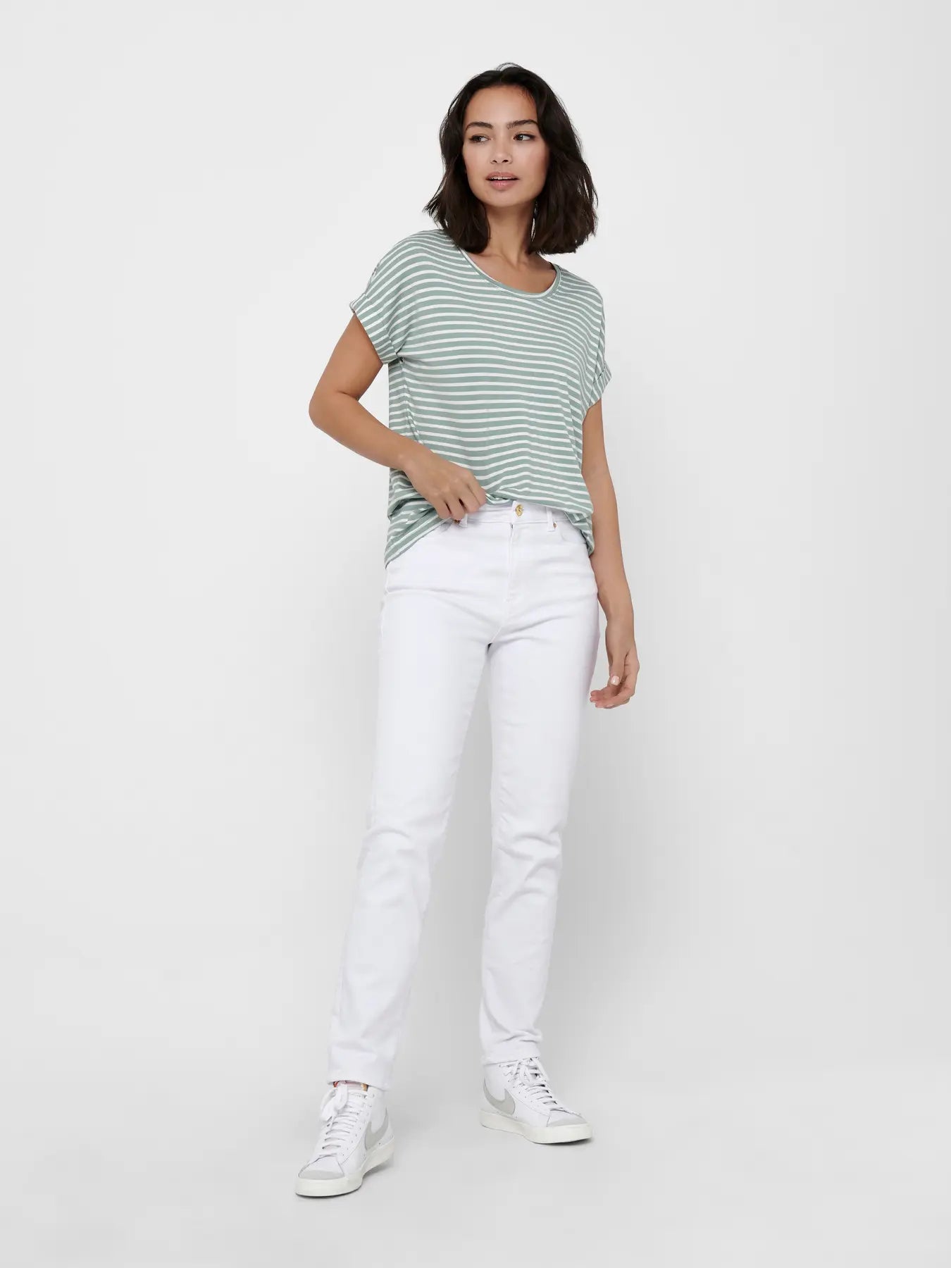 ONLMOSTER STRIPE S/S O-NECK TOP
