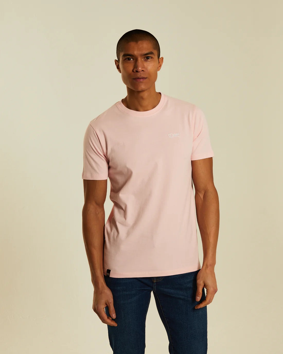 Basic Caden O Neck Tee Bermuda Pink