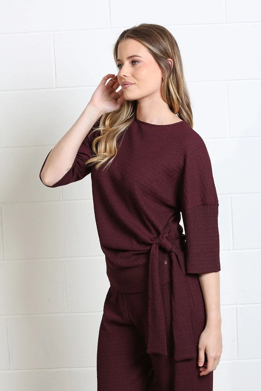 Freya Textured Co-Ord Chocolate Brown