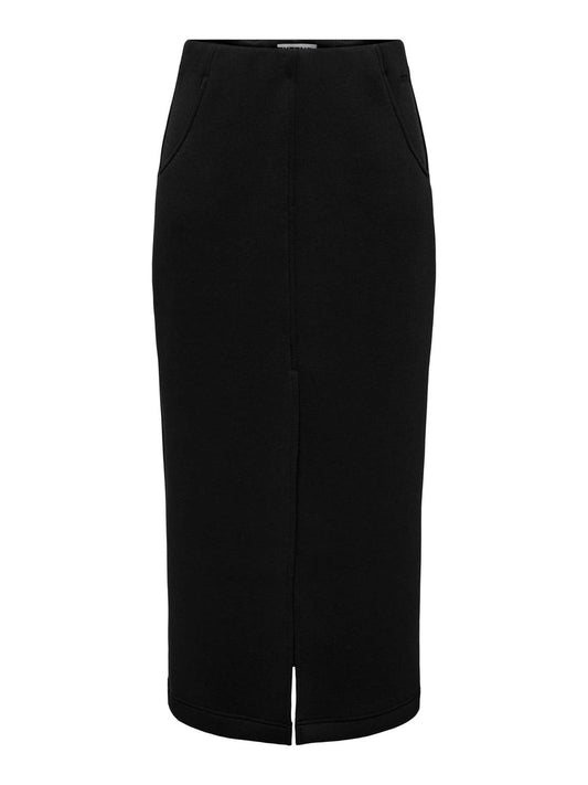 Tanvi HW Long Scuba Skirt Black