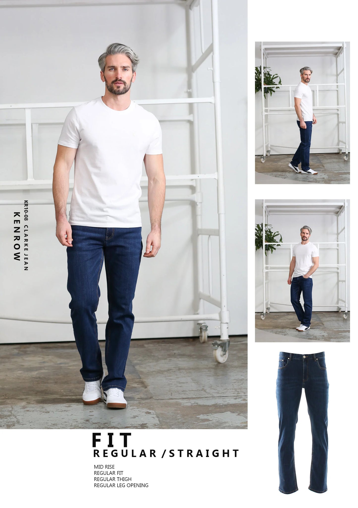Clark Straight Jean Mid Blue