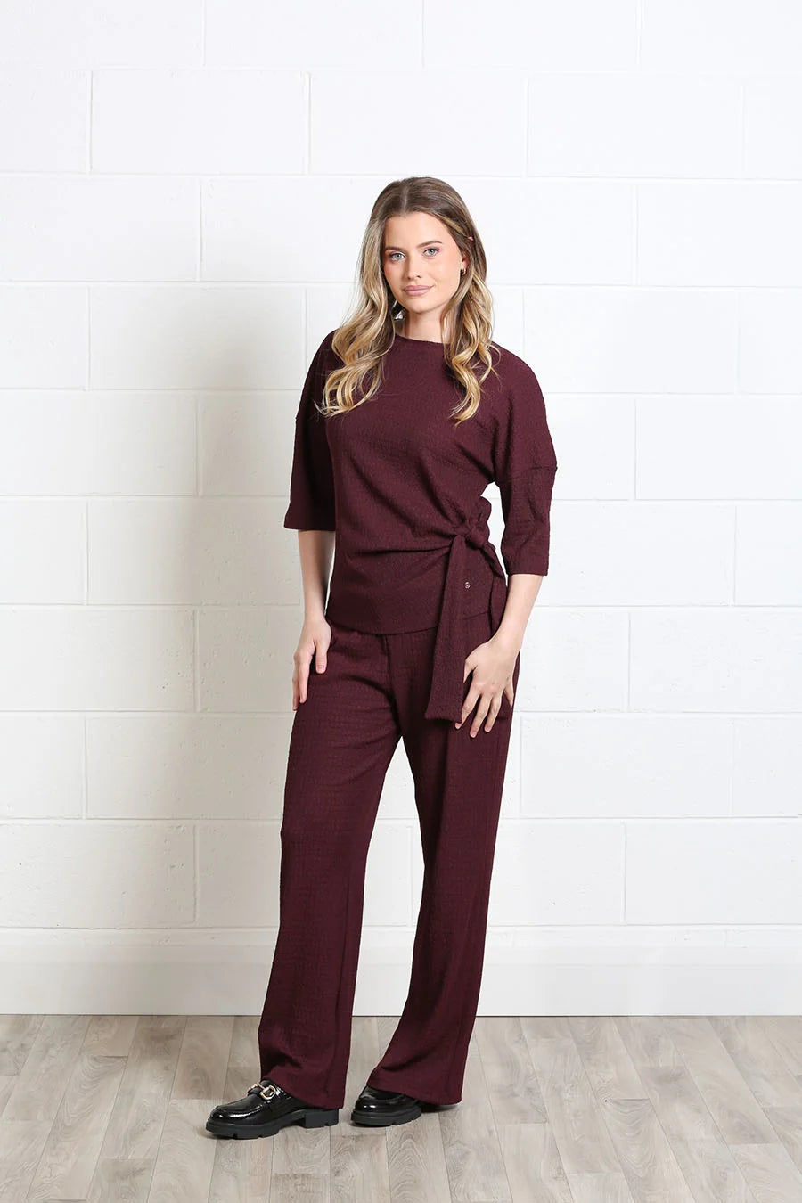 Freya Textured Co-Ord Chocolate Brown