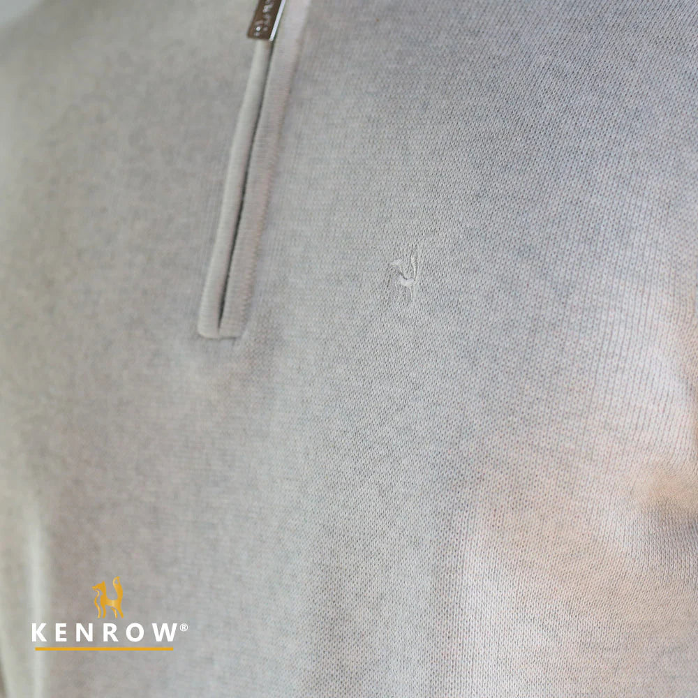 Vince Half Zip Knit Sand Melange