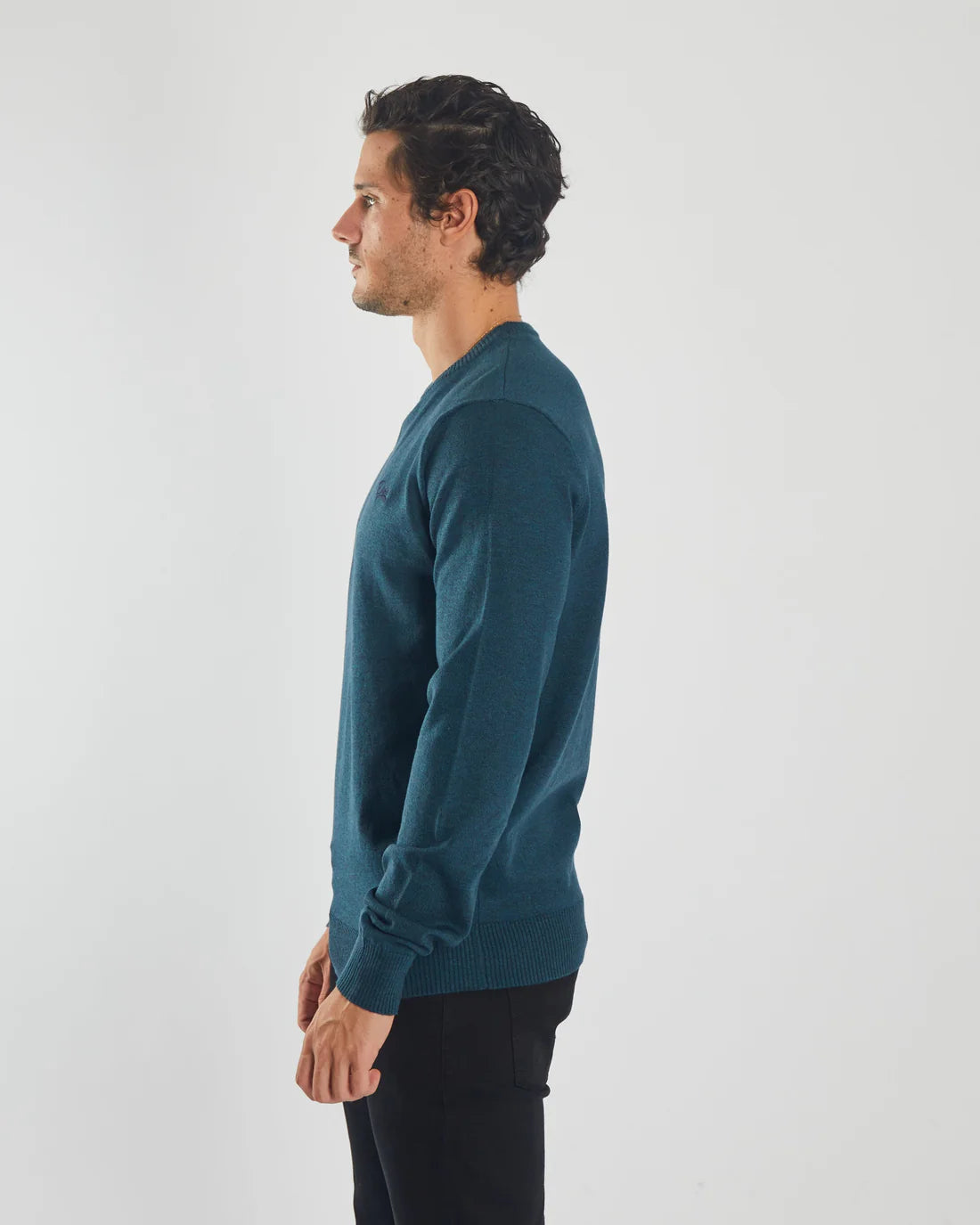 Dylan Round Neck Midnight Teal Marl