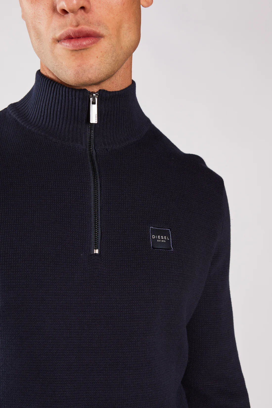 Twain Half Zip  Marl Salute Navy