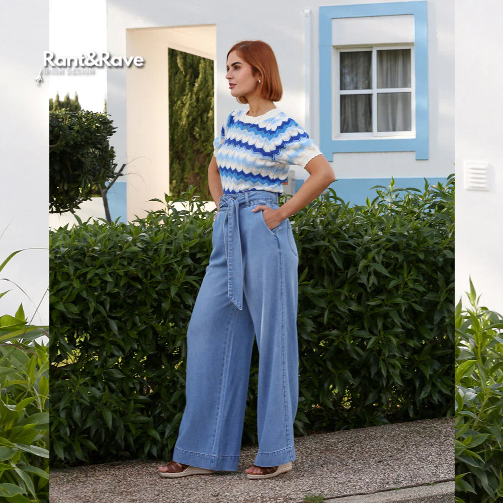 Romelle Wide Leg Jean Ice Blue