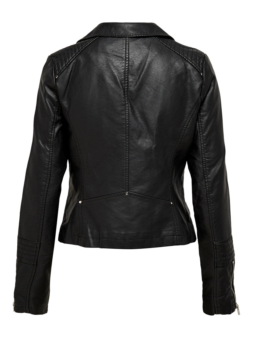 Onlgemma Faux Leather Jacket Black/Black