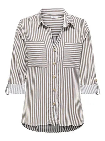 ONLYASMIN SHIRT FALCON/WHITE