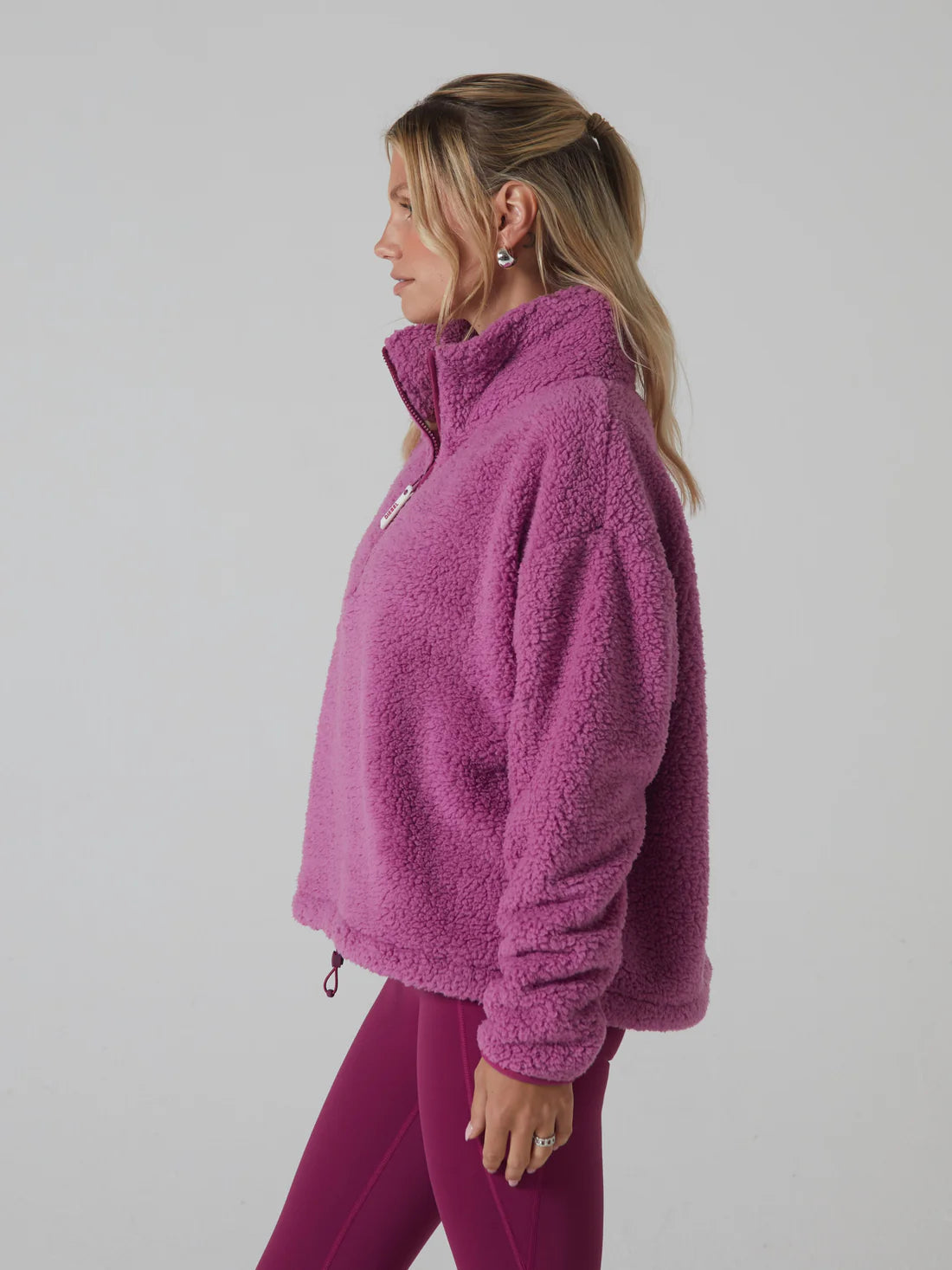 Penny Fleece Half Zip Soft Rose