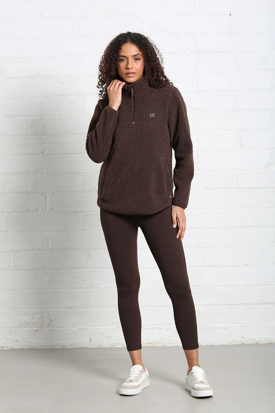 Gia Half Zip Chocolate