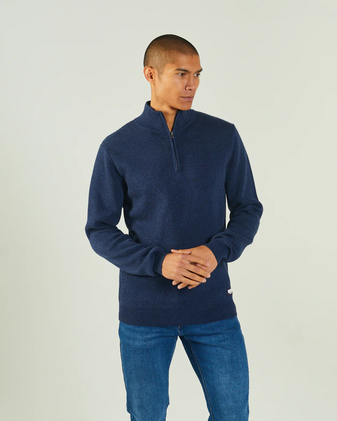 Colter Half Zip Space Blue Marl