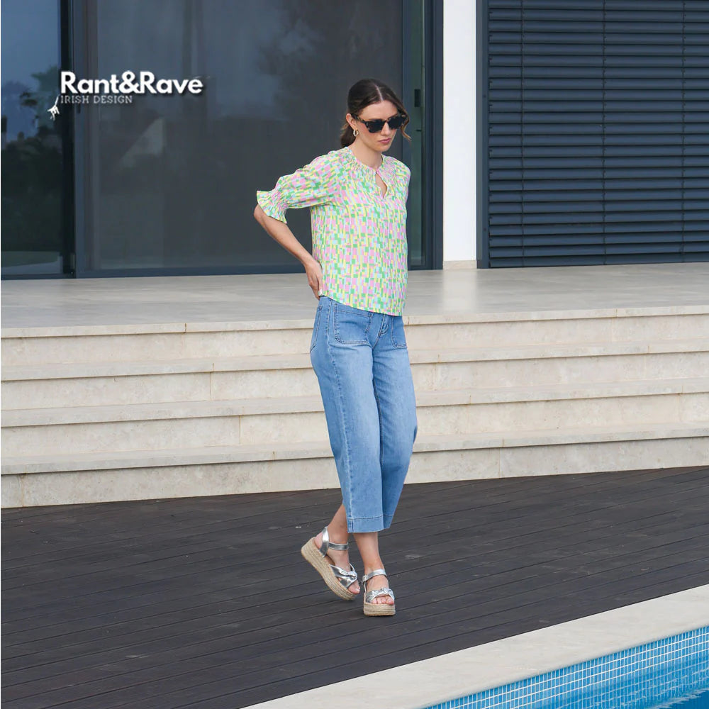 Teddie Crop Jean Ice Blue
