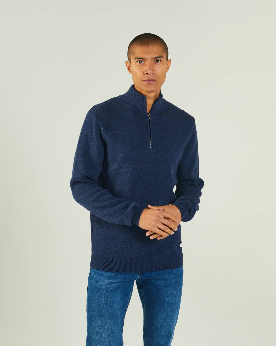 Colter Half Zip Space Blue Marl