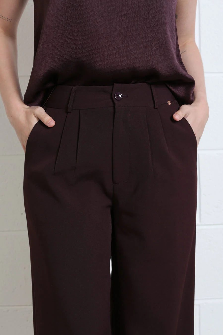 Theresa Trouser Aubergine