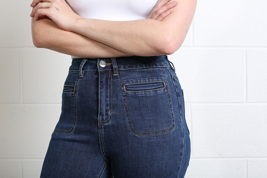 Ada Wide Leg Jean Mid Ink