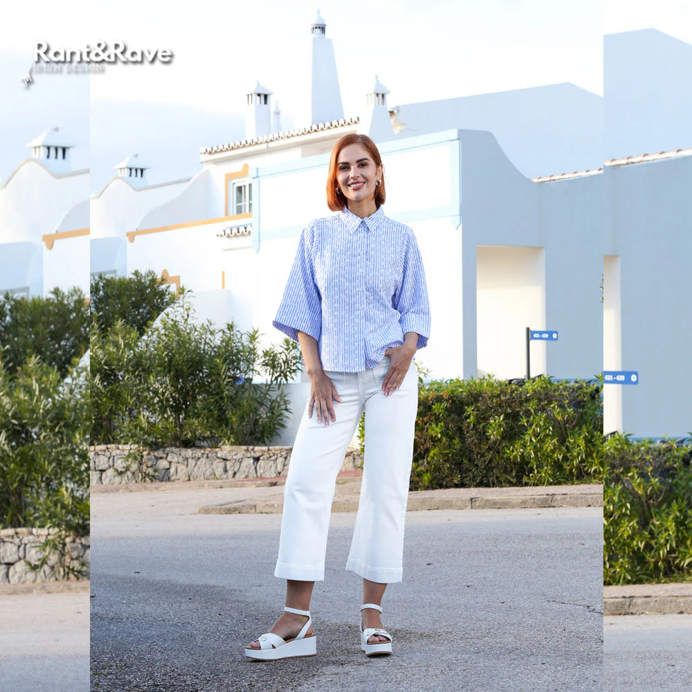 Enid Crop Wide Leg Jean Soft White