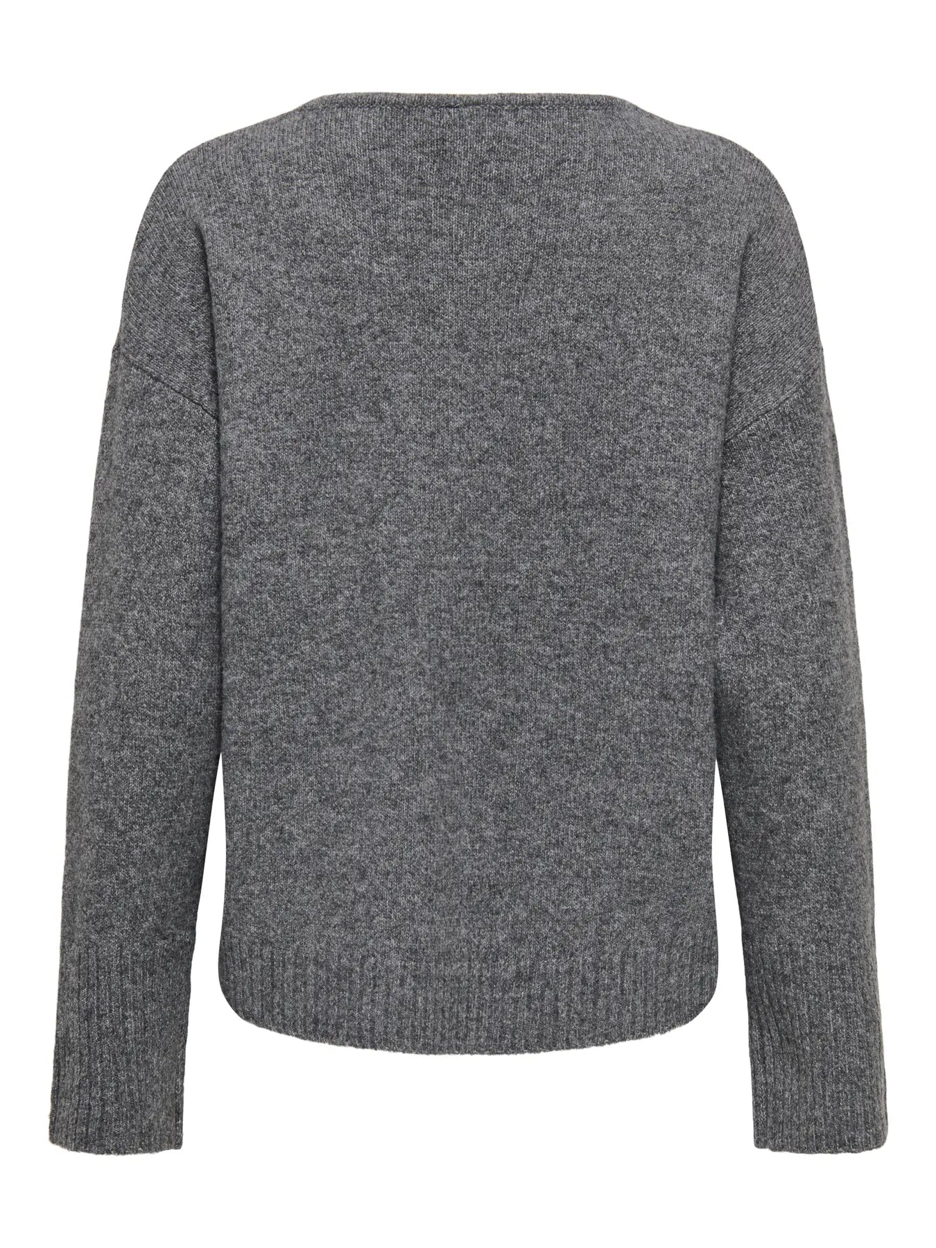 ONLWHITNEY LIFE LS V-NECK KNT GREY MELANGE