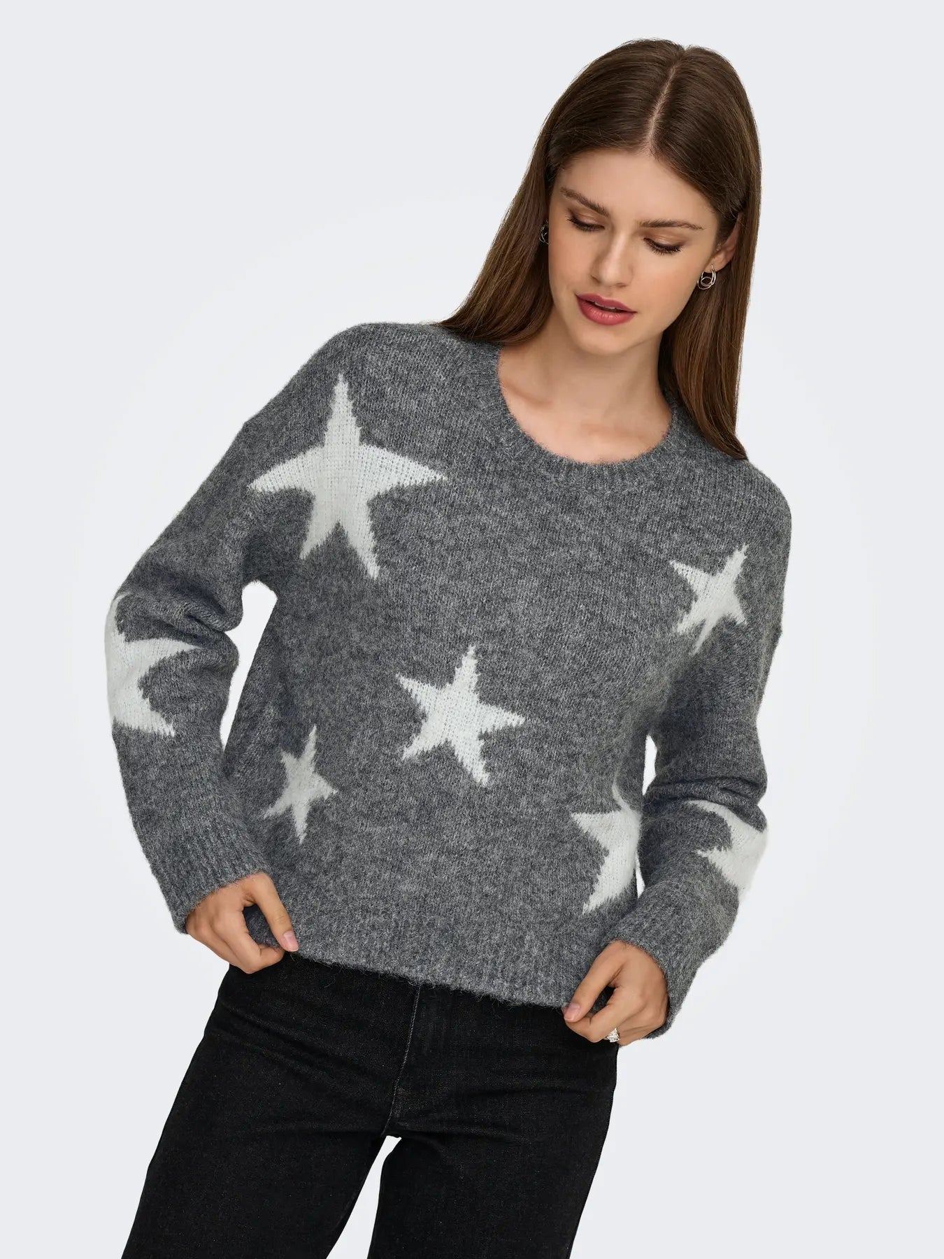 ONLAZU LS STAR O-NECK KNT