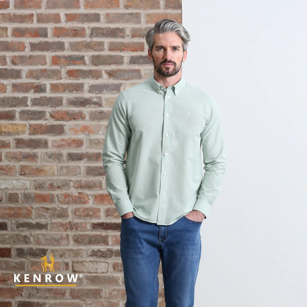 Jagger Oxford Shirt Green Melange