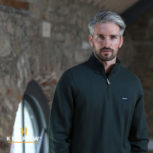 Caleb Half Zip Dark Olive