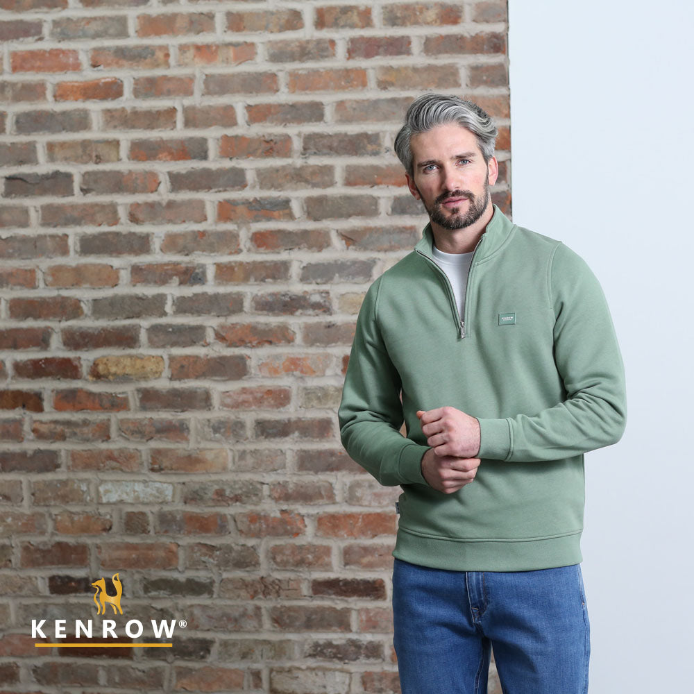 Damon Half Zip Basil