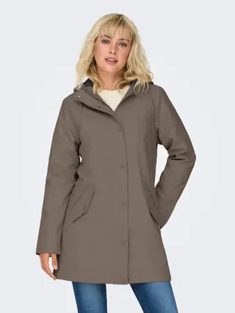 ONLSALLY RAINCOAT Walnut/Black