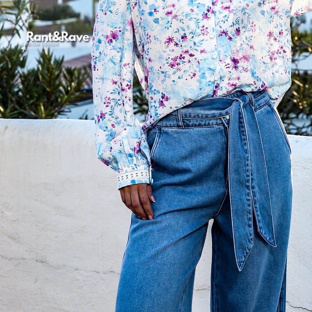 Romelle Wide Leg Jean Ice Blue