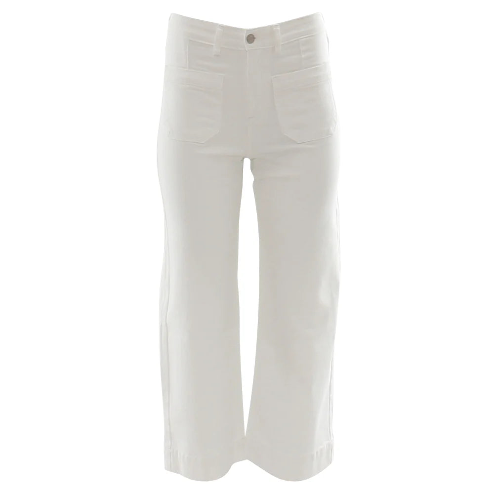 Enid Crop Wide Leg Jean Soft White