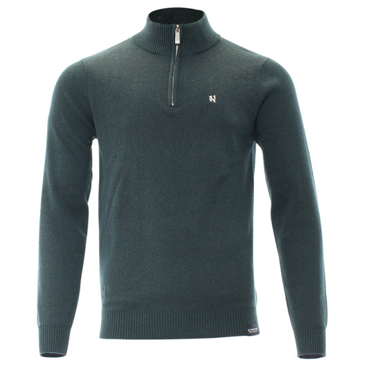 Jason Half Zip Sweat Dark Olive