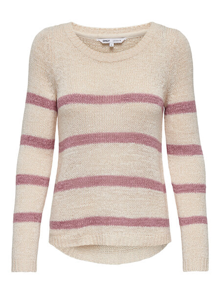 Geena L/S Pullover Eggnog/Lilas