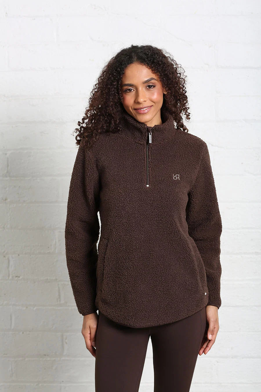 Gia Half Zip Chocolate