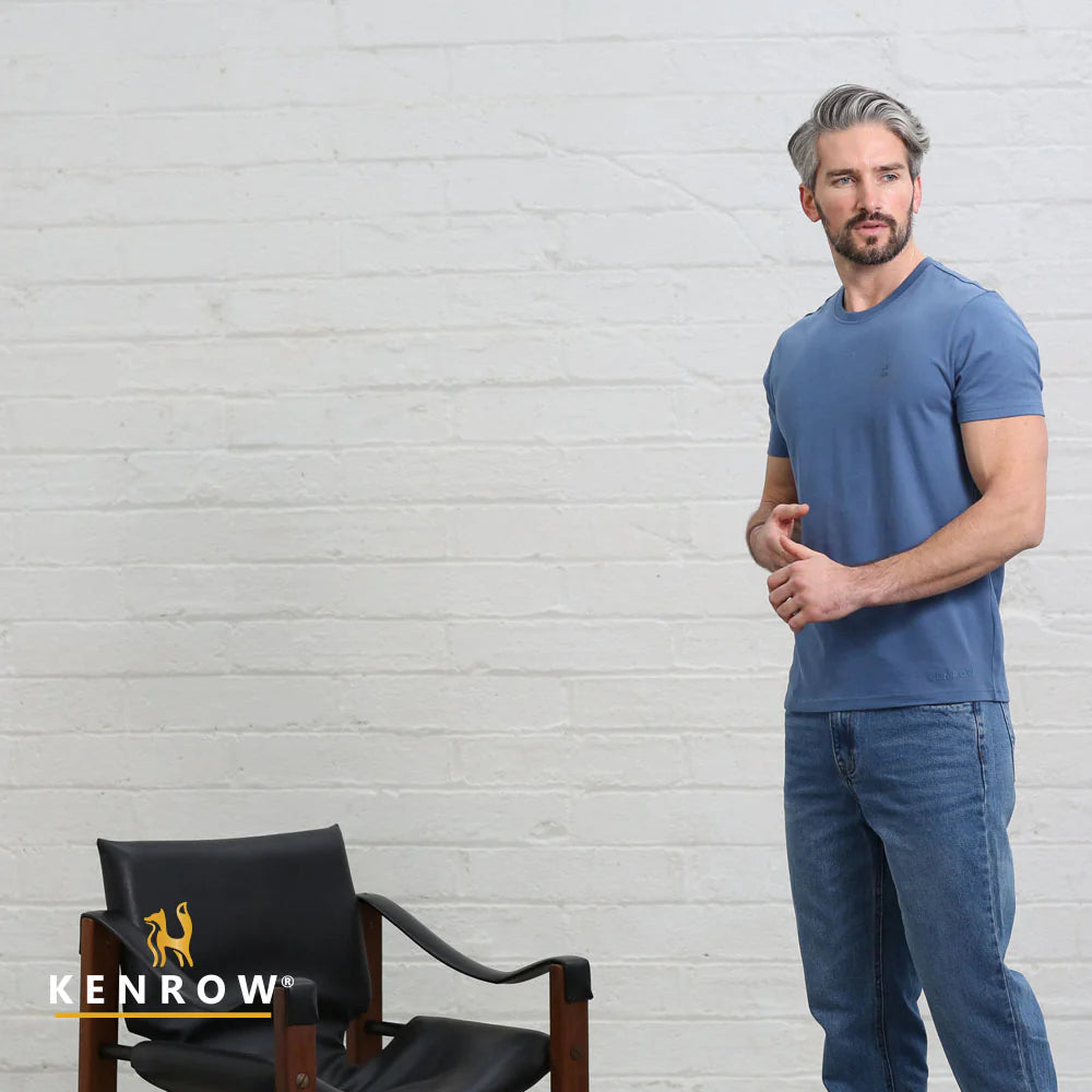 Jax Brushed Tee Denim