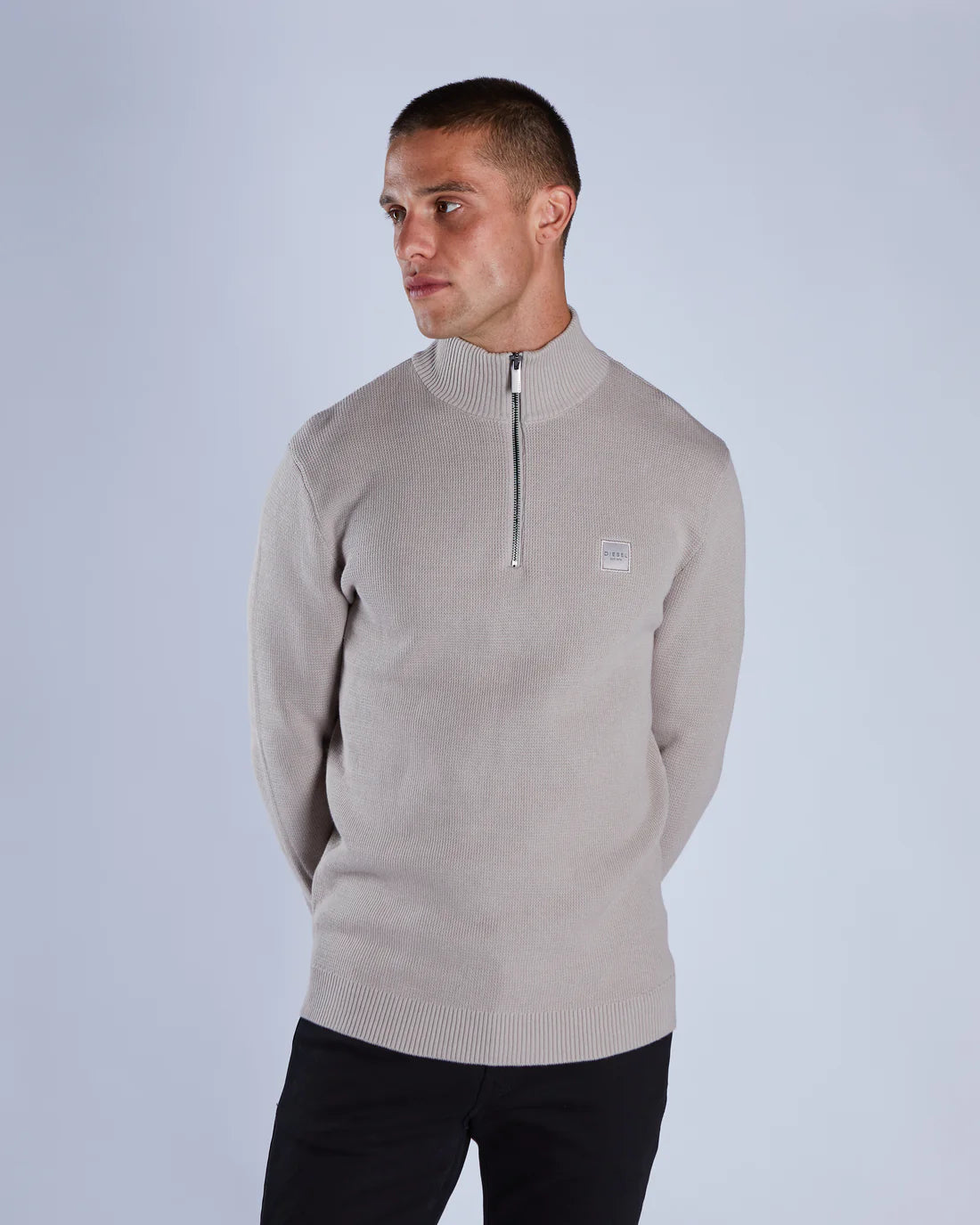 Twain Half Zip Grey Marl Beachcomber