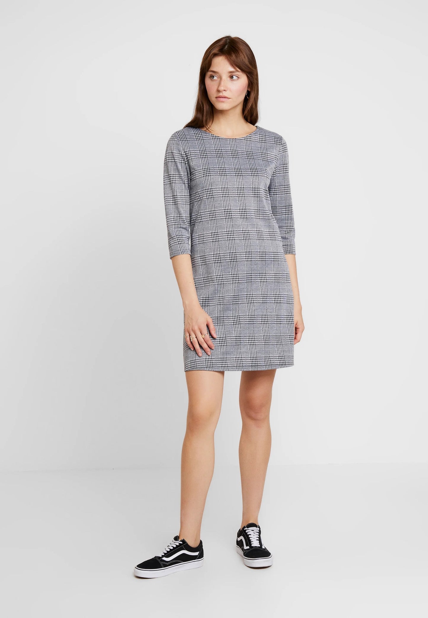 Brilliant Checked Dress Black Cloud Dancer