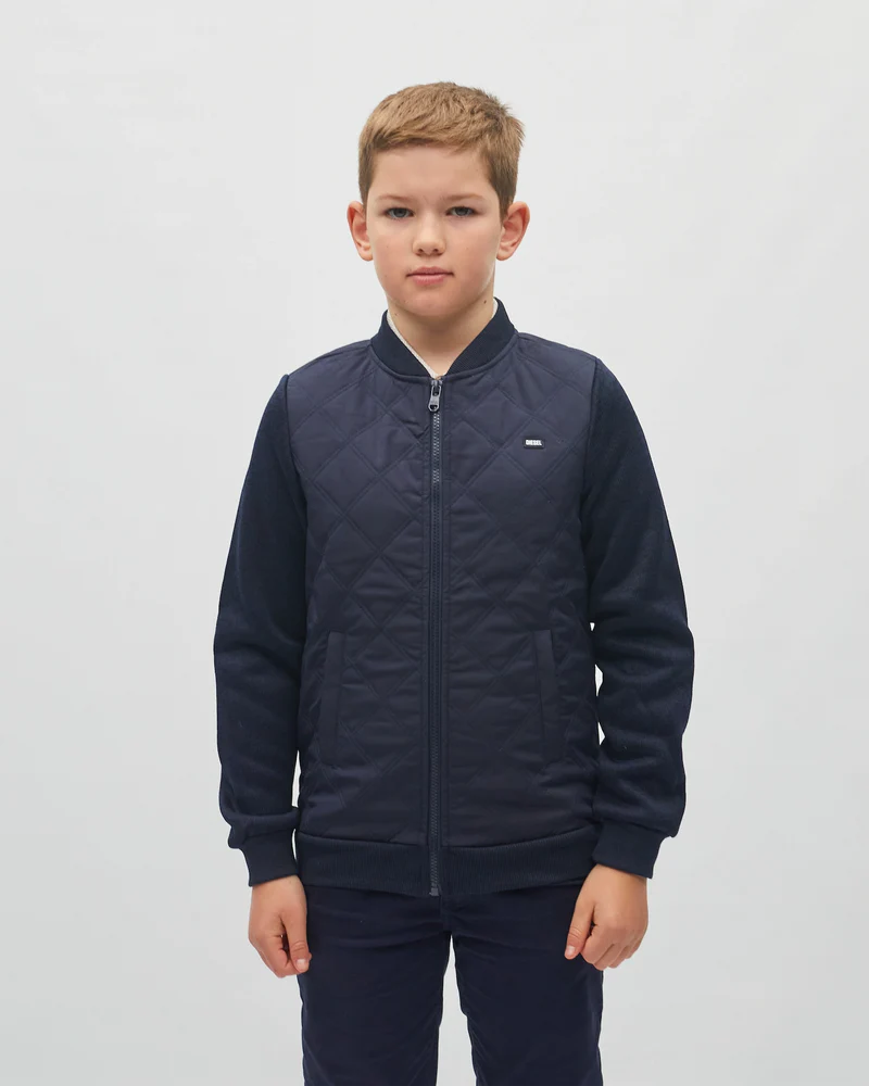 Charlie Hybrid Zip Navy Boys